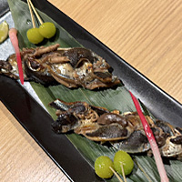サンマ三つ編み肝醤油焼き