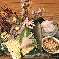 かわはぎ肝ポン酢お造り＆ほたるいかお造り