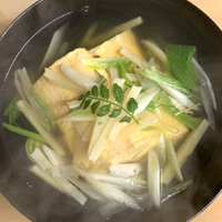 出し巻き玉子山菜スープ仕立て